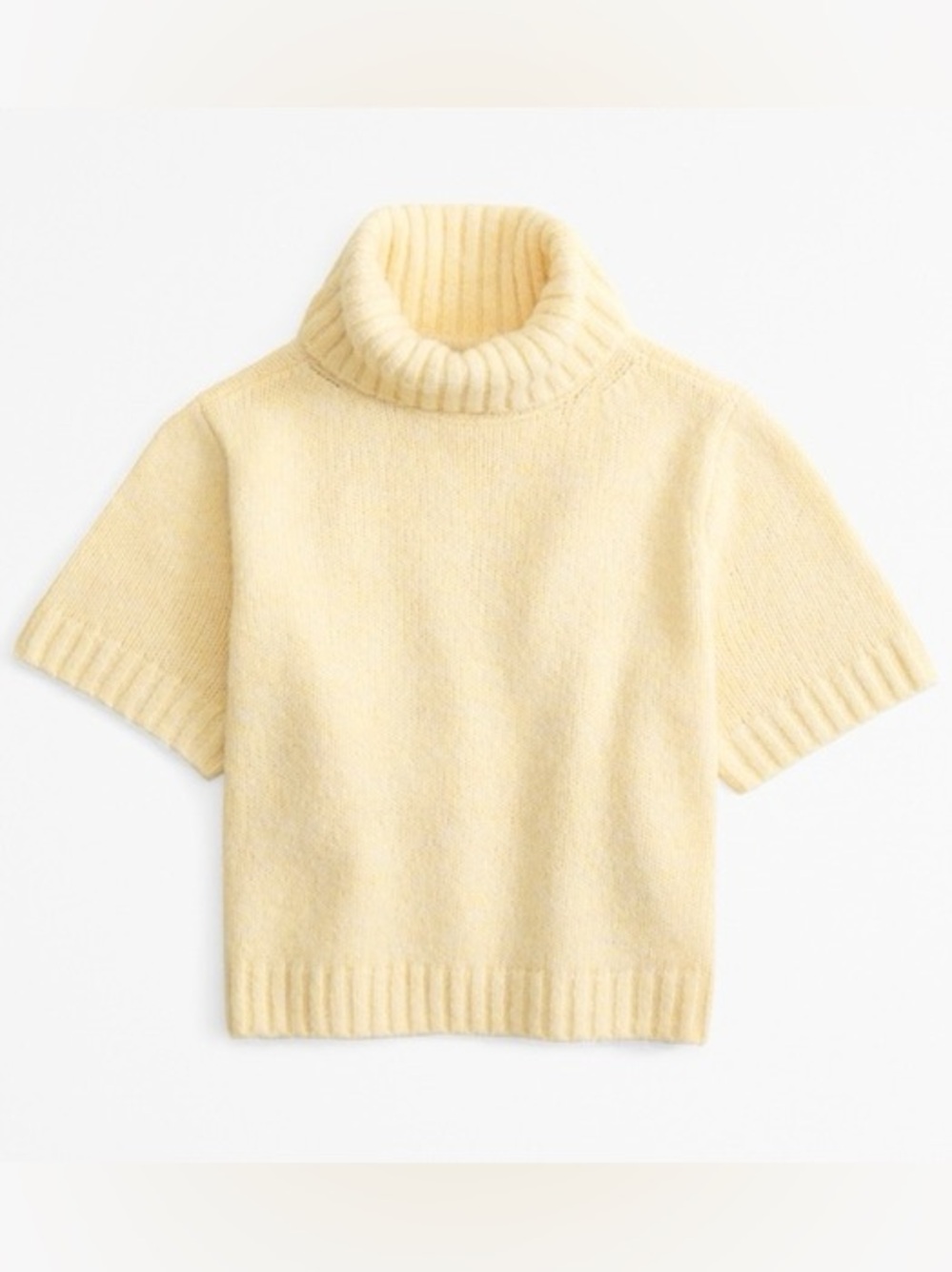 Abercrombie & Fitch Pale Yellow Turtleneck Sweater Size Small